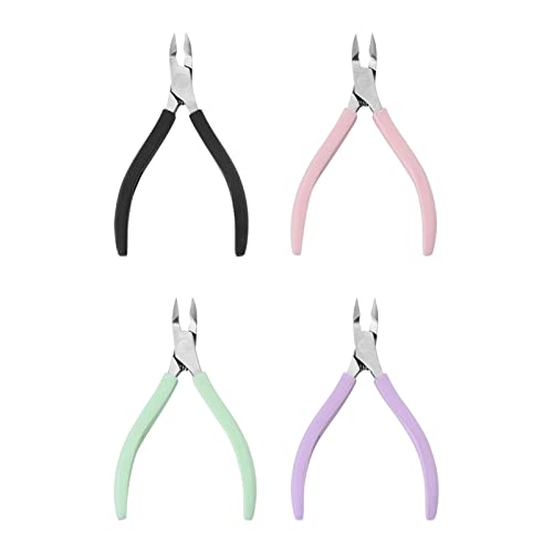 CLUB BOLLYWOOD® Stainless Steel Cuticle Cutter Scissors Anti Slip Silicone Handle Salon Black | Nail Care, Manicure & Pedicure | Manicure/Pedicure Tools & Kits