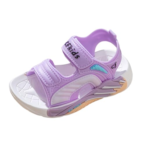 IWIHMIV Toddler Boys Sandals Girls Adjustable Double Back Strap Water Shoes Non Slip Soft Soled Comfortable Beach Sandals