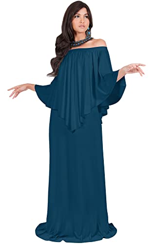 KOH KOH Women’s Long Strapless Shoulderless Flattering Cocktail Gala Elegant