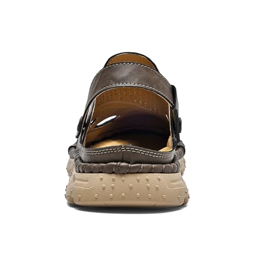 Men'S Handmade Sandals Outdoor Leather Closed Toe Beach Shoes4