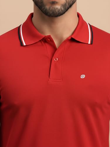 Image of Lux Nitro Men's Dry Fit Polo T-Shirt | Microfiber Sports Collar T-Shirt | Moisture Wicking, Breathable & Quick Dry | Stylish Casual & Gym Wear