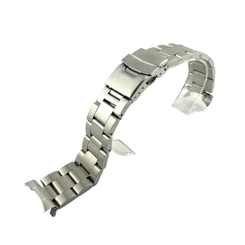 Bracelet de rechange en acier inoxydable massif de 20 mm ou 22 mm avec boucle déployante