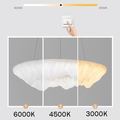 Plafond rond dimmable blanc pour optimiser l'éclairage du salon