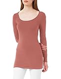 VERO MODA Damen VMMAXI My LS Soft Long U-Neck NOOS' Langarmshirt, Rosa (Withered Rose), 34 (Herstellergröße: X-Small)