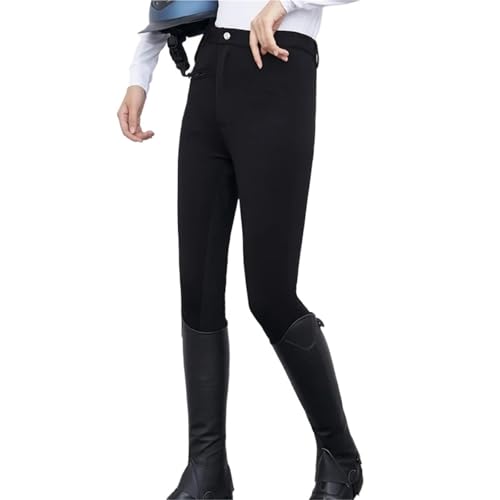 Jodphurs Ridsport, ridbyxor, ridbyxor, ryggryttare, stretchbyxor, tajta kläder för traning, Svart, 46 SE