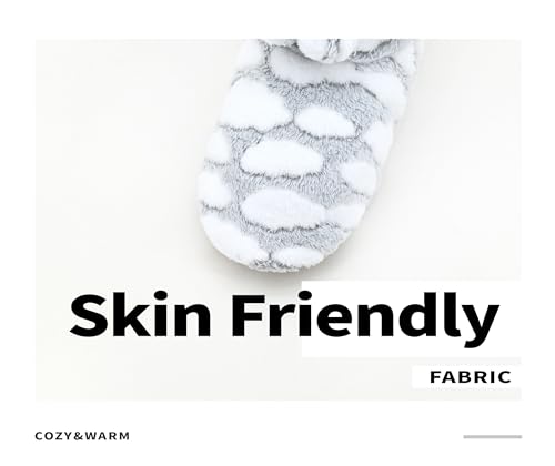 Image of DICUIRD Slipper Socks for Women,Fuzzy House Indoor Boots Slippers with Soft Soles,Warm Cozy Fluffy Sherpa Lined Booties Socks with Non Slip Bottom