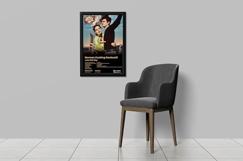 Image of BLINKART LanaDelRay - Norman Fucking Rockwell Wall Photo Frames | Wall Art for Bedroom, Living Room, Studio or Office | Album Cover Print with Spotify Song Link QR Code | Gift for Fans - 8x12 In