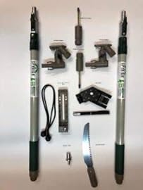 Spy High Complete Mounting System - Professional All Weather 16 Foot Trail Camera Mount with Setup Kit - Optimum Security & Surveillance for Indoor/Outdoor Uses 1/4 X 20 Threads (16 Foot Kit, Brown)