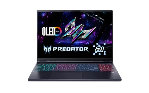 Image of acer Predator Helios Neo 16S AI, Intel Ultra 9 Processor 275HX,RTX 5070-8 GB GDDR7,16 GB /1 TB, WQXGA OLED, 16.0 inch /40.64 cm, 240Hz,Win 11 Home, Abyssal Black,2.3 kg,PHN16S-71, RGB KB,Gaming Laptop