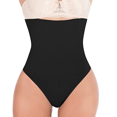 Sayfut 328 Women Waist Cincher Girdle Tummy Slimmer Sexy Thong Panty Shapewear, Medium/Large(Waist 25"-30"), Black #TOP3