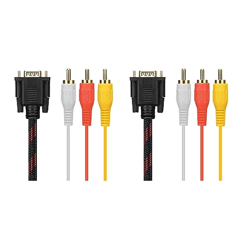 AKNBFIBN 2X �A�_�v�^�[�P�[�u���A�P�[�u���I�[�f�B�I�P�[�u���AVGA-AV�P�[�u��15�s��-HDTV PC DVD�p�A3�I�[�f�B�IAV�P�[�u���A�_�v�^�[�A5FT / 1.5M
