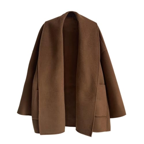 Veste dorée à manches longues col segment droit vêtement de rue femme