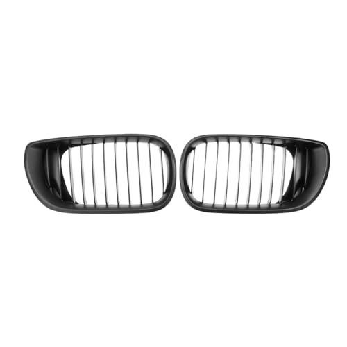 Parrilla Parachoques Delantero Para Serie 3 E46 Sedán 4 Puertas 320i 350i 2002-2005 Parachoques Delantero Rejilla Carreras 1 Par Cubierta Deportiva Una Sola Lama(Matte Black)
