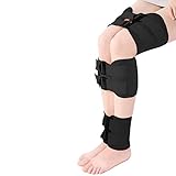 Ueasy Adjustable Authentic Bandages to Correct O- type Legs X-type Legs 3 Kits Available O Form X Legs Form Correction Band One Size Fits All Black (Black, Type 1)