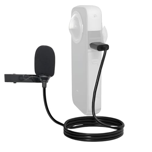 Image of Yantralay Type-C Lavalier Microphone for Insta 360 X5 | Plug & Play Clip-On Collar Mic with 1.5M Cable | Insta X5 Accessories
