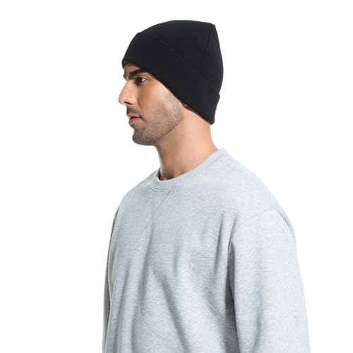 Image of Beanie for Men Women Warm Winter Hat Windproof Thick Knitted Cuffed Unisex Skull Cap
