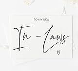 Parents in Law Wedding Day Card, To My New In Laws, Mother In Law Gift, Father in Law Card
