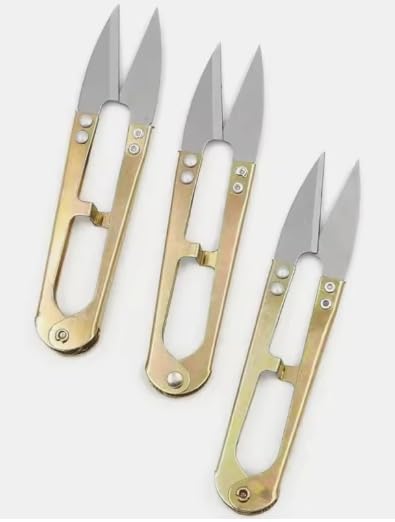 Super Mundo - 3pcs Tijeras Multifuncionales Forma U, tijeras Punta de Hilo de Para El Hogar, Tijeras De Costura Pequeñas, Mini tijeras de Resorte, Muy Adecuadas Para El Arte de Costura