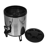 Mobestech Isolierte Getränkemaschine Heißmilchspender Pumpkaffeespender kommerzieller heißer Wasserspender Camp Kaffeekanne Ständer für Wasserspender Werbung für Kaffeemaschinen Abs Silber