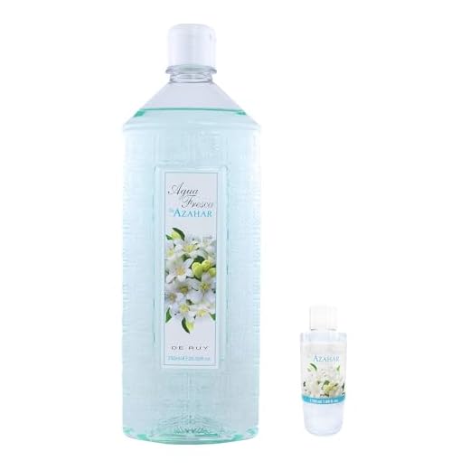 AGUA FRESCA DE RUY - Azahar, Perfume Unisex, Promoción 750ml + 50ml, Pack 2 Productos, Colonia Hombre y Mujer, Eau de Toilette Masculina y Femenina, Aroma Cítrico y Floral, Fragancia Suave y Duradera