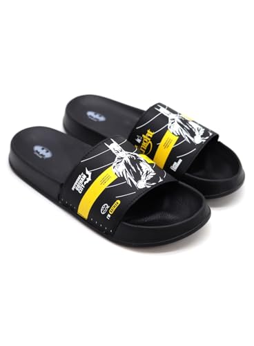 Image of SVAAR Authentic Batman Gotham City Men's Ultra Soft Sliders /Slippers for Men with Soft Cushion | Everyday Flip Flops for Gents /Boys