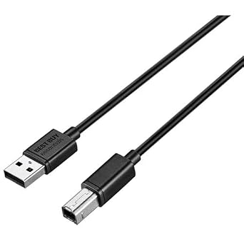 Best Buy essentials USB Cables, Adapters & Accessories Data Transfer, and High-Speed Compatibility for Phones, Laptops, and Electronics USB Printer Cable, 6 ft