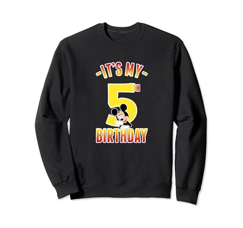 Sweat Mickey Mouse 5 ans résistant aux lavages pour tenue anniversaire sans tache