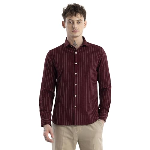 Image of SNITCH Solstice Maroon Stripe Shirt