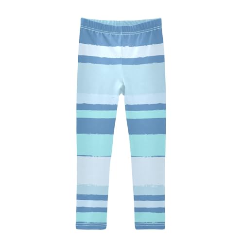 GuoChe Stripes Blue Little Girls Shorts Cotton Cartwheel Shorts Gymnastics Leotards for Dance Party