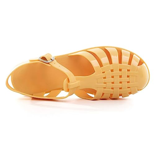 Image of Hee grand Crystal Jelly Heel Sandals for Women Summer Beach Jelly Shoes
