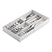 YAMAZAKI home Tower Expandable Cutlery Drawer Organizer WH Space Saving, One Size, White