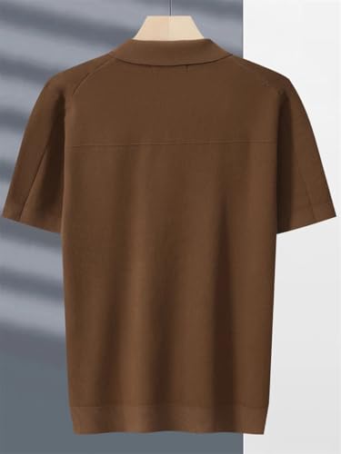 Men's Casual Round Neck Short Sleeve Soft Lightweight Knit Sweater3