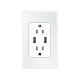 Smart Socket, 2 Sockets2usb Needs Neutral Cord, 2.4GHz WiFi Wall Outlet, Alexa Compatible, US Standard Outlet, Cell Phone Remote Control, 16A Current
