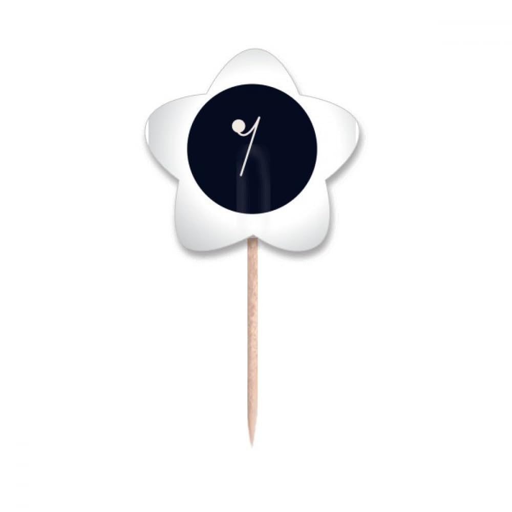 Cure-dents drapeaux étoile cupcake picks noir pour décoration pâtisserie et buffet