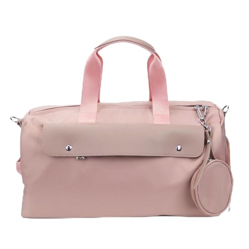 Sac pour entraînement fitness et yoga rose avec rangement chaussures