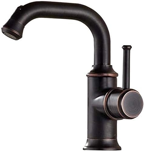Robinet de salle de bain bronze noir style grue rétro luxe