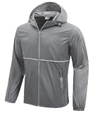 ZITY Mens Golf Rain Jacket Waterproof Windbreaker Raincoat with Hood Lightweight Packable for...