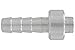 ICT Billet 1/4" Aluminum Weld Barb - Weldable Fitting Nipple .250" Hose AN617-04