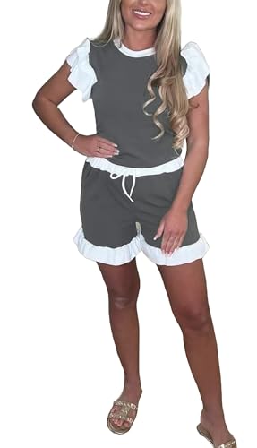 Survêtement 2 pièces femme style short à cordon pour les journées cocooning