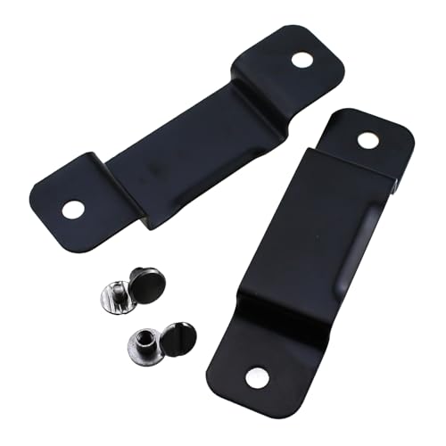 RLECS 4PCS 73.6mm Length Ferrous Metal Measuring Tape Holders Tape Measure Button Belt Tape Measure Holder Metre Gauge Tabs with Rivets Tool Kit Hardware
