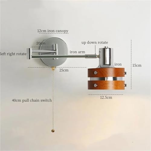 Aplique LED de brazo largo móvil para iluminar el espejo del baño 3