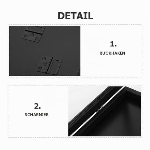 Trikot Bilderrahmen Fußball 45x35 cm, Schwarz Objektrahmen Holz T-Shirt-Präsentationsrahmen, Trikotrahmen Für Fußball Basketball Baseball Hockey Trikots