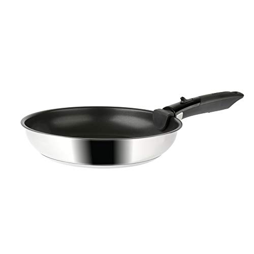 Sitram 713517 Batterie de cuisine 5 pièces en Acier Inoxydable ARPEGE : 2 poêles Ø24-28 revêtues, 2 casseroles Ø16-18 cm, 1 poignée Amovible SITRAMOVIBLE - Tous feux dont Induction – Image 4