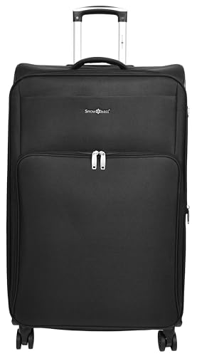 Image of Expandable Suitcase 8 Wheels Soft Luggage TSA Lock Travel Bags Bellville (Black, Large)