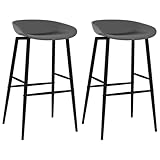 Matériau : PP, métal Générique Chaises de Bar Lot de 2 Gris,Meubles,Fauteuils et chaises,Tabourets de Bar,Gris,13.7 KG,248157