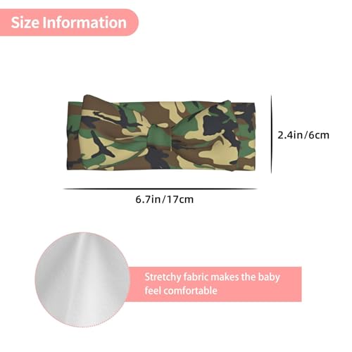 Green Military Camo Baby Bow Headband â€“ Soft Bow Hair Accessories for Baby, Newborn, Infants, Toddlers and Kids3