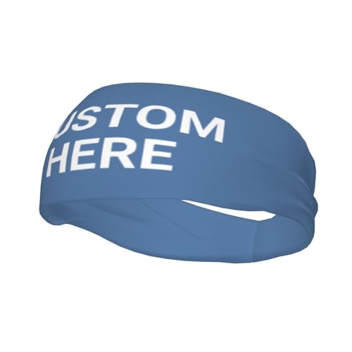Image of Custom Sports Headband Custom Sweatband Bandana Add Your Image Logo Text Number. Bulk Custom Men Or Women Moisture Wicking Ventilate Elastic Headband