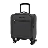 Verage Under Seat Luggage with Wheels, Softside Small Suitcase Spinner Carry On Luggage Bags for Airlines Airplanes Short Trip Men Women (Grey, 14-Inch Underseat)