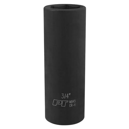 Image of Performance Tool M845 1 /2 Drive Impact Socket, 3 /4-Inch Drive, 6-Point, Deep, Chrome Vanadium Steel Construction for Heavy-Duty Jobs