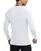 Moozava Mens Compression Shirt Long Sleeve Quick Dry Athletic Workout Gym T-Shirt SPF Running Tops Sports Undershirt Base Layer White 3XL